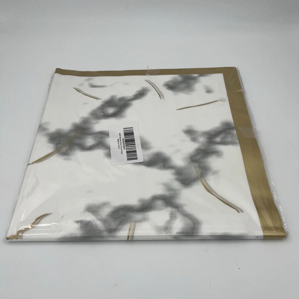 Marble‎ Gold Trim Flower Wrapping Paper 20 Sheets